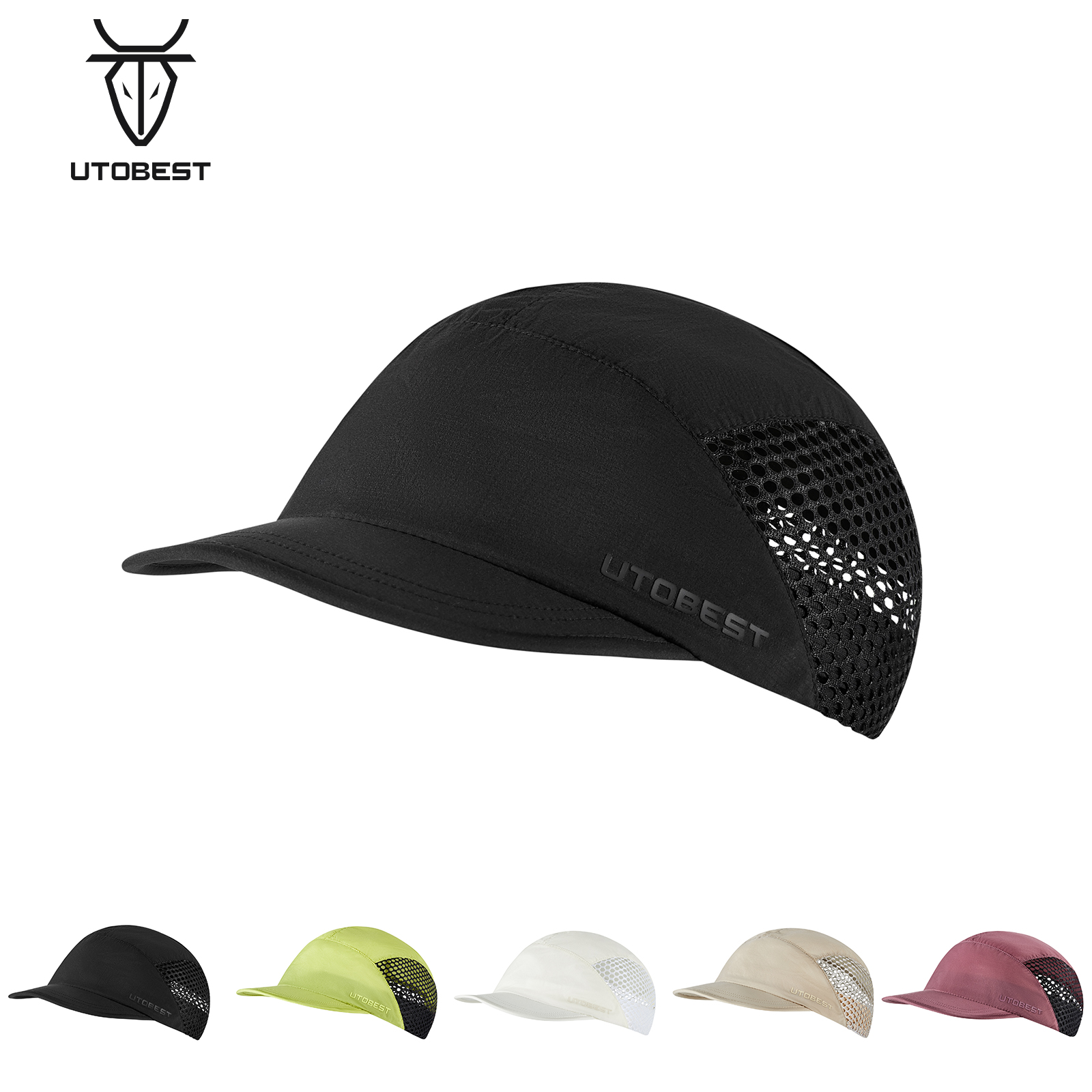 Running Cap Lightweight - UTOBEST A02 Ultralichte hardloopcap, verstelbaar, ademend,