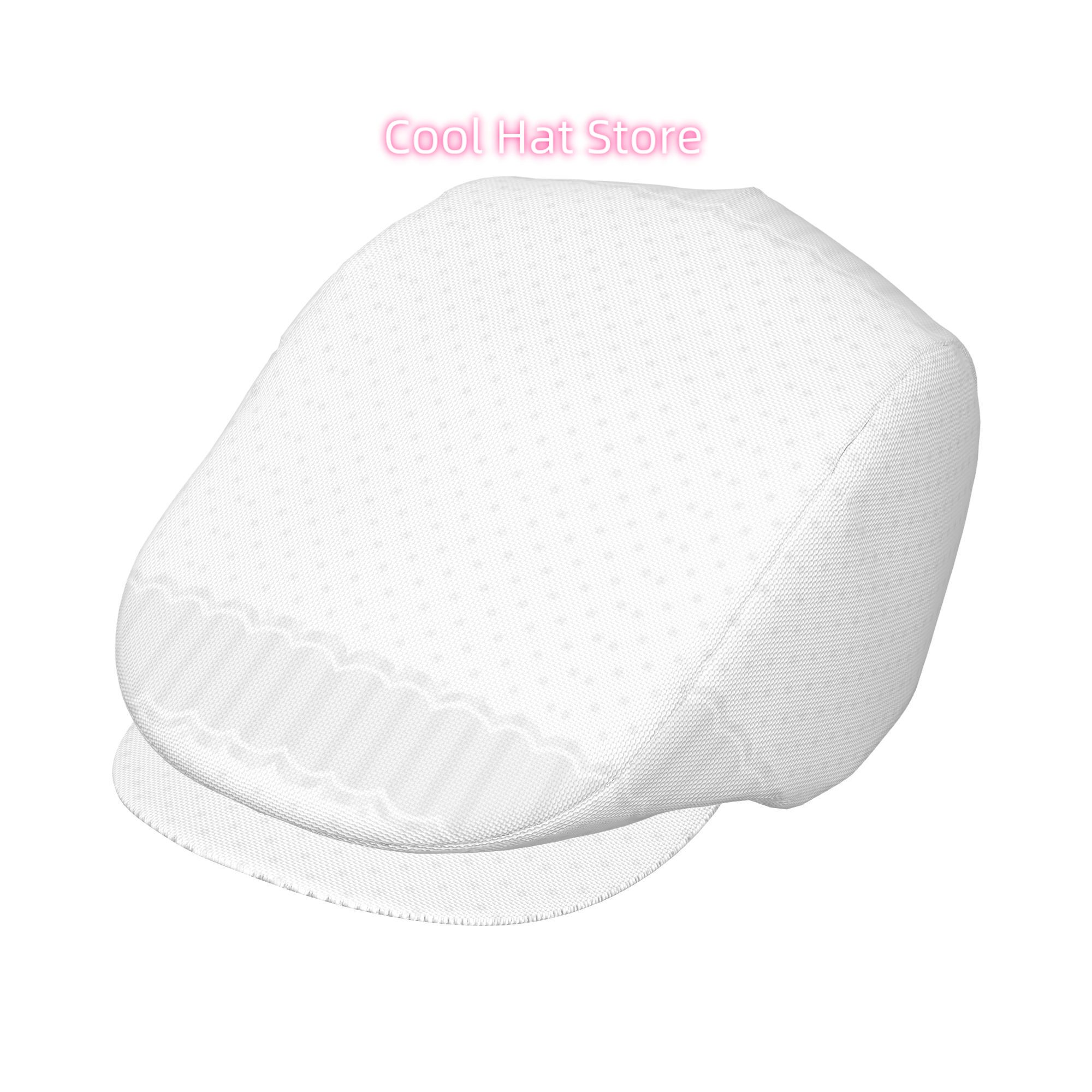 Newsboy Cap Ivy - Witte pet met polkadotpatroon en kanten