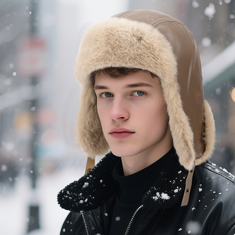 Heren Winter Warme PU Lederen  - Trapper Hat Ear Flap recensie en prijs