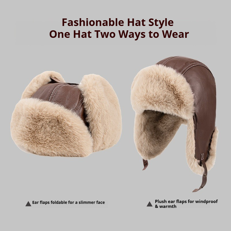 Heren Winter Warme PU Lederen  - Trapper Hat Ear Flap recensie en prijs