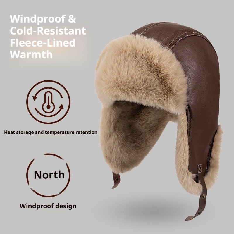 Heren Winter Warme PU Lederen  - Trapper Hat Ear Flap recensie en prijs