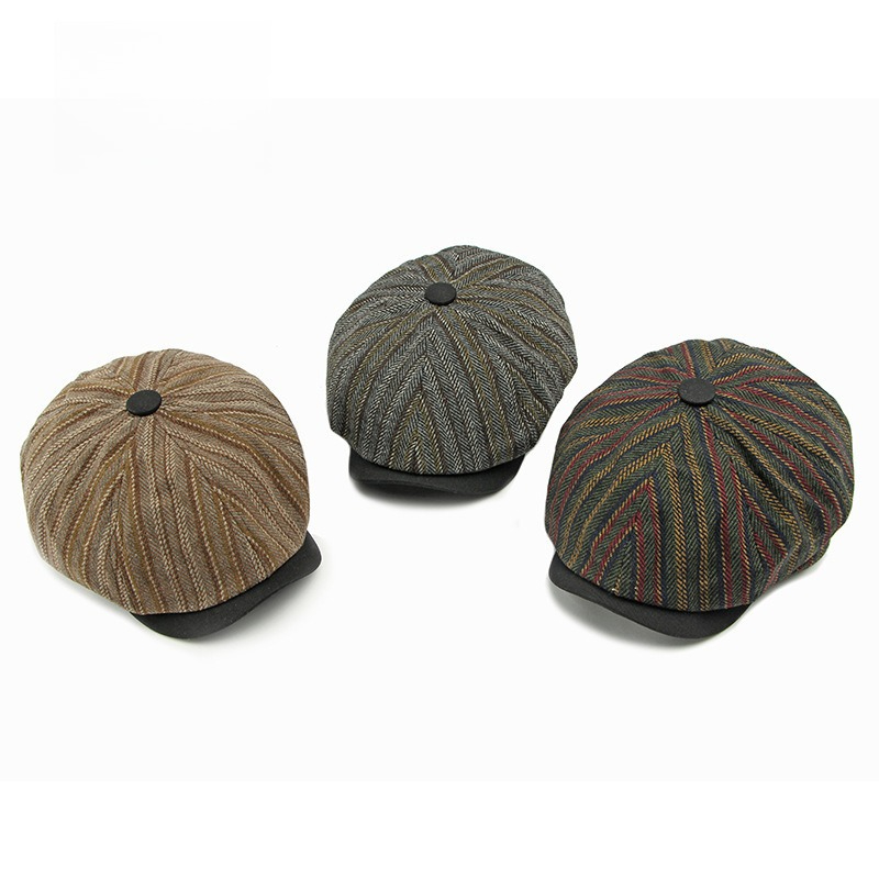 Heren Vintage Gestreepte Tweed - Newsboy Cap Ivy recensie en prijs