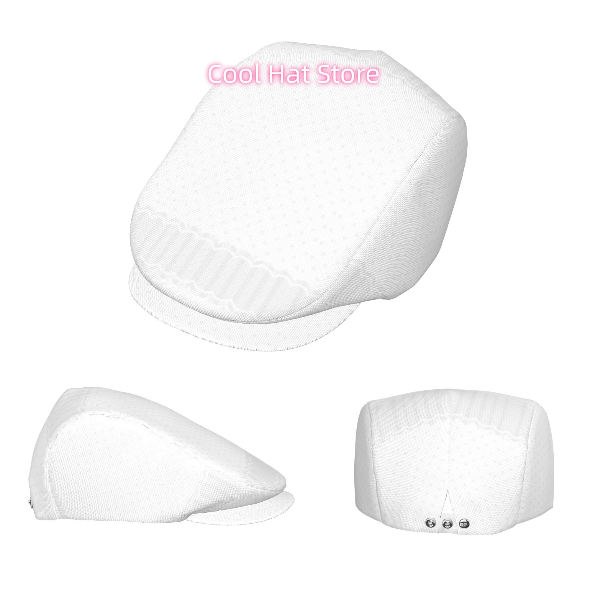 Witte pet met polkadotpatroon  - Newsboy Cap Ivy recensie en prijs